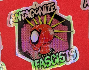 ANTAGONIZE FASCHISTEN Hobie Punk Spinne Vinyl Aufkleber Pause Canon | Keine Könige