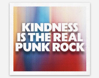 KINDNESS is PUNK ROCK autocollant vinyle empathie super-héros