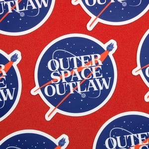 SPACE OUTLAW en vinyle pour navire | Faucon | Fantôme | Équipage de rebelles | patch de mission | pilote | Alliance | Nasa