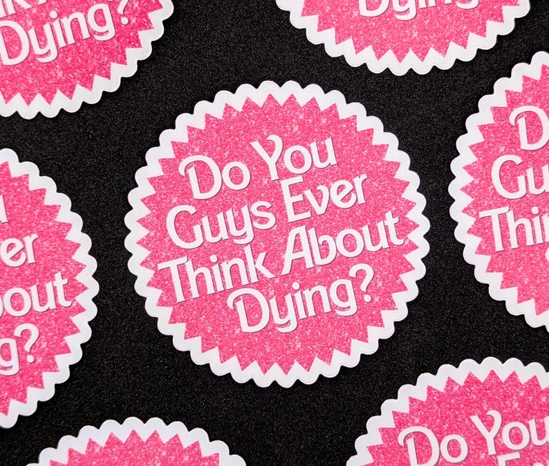 Ever Think Over Dying Vinyl Aufkleber Depression Bild 1