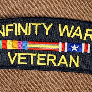 INFINITY WAR VETERAN embroidered patch