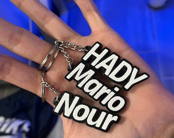 Custom Name Tag • Business advertisement keychains • 3D Printed