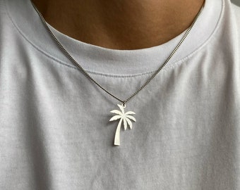 2020s Stussy palm tree necklace gold 925