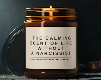 Breakup Gift, Divorce Candle, Life Without a Narcissist Divorce Gift, Cheer Up Gift, Funny Breakup gift, Divorce gift for her