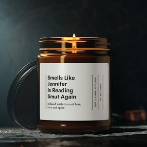 Funny Candle for Smut Reader, Book Lover Gift, Literary Candle, Birthday Gift for Book Lover, Personalized Candle for Reader, Funny Candle