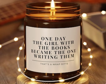 Author Gift, Writer Gift, She's Writing A Bestseller Candle, Aspiring Poet Gift, Writer Birthday Gift, Published Author gift