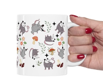 opposum coffee mug, Opossum mug, Opossum coffee mug, cute opossum cup, Gift for opossum lover, Possum mug, street cats mug, opossum gift