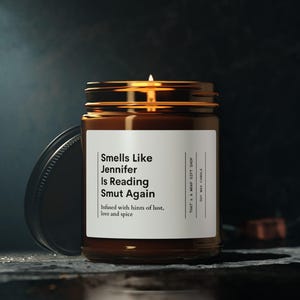 Funny Candle for Smut Reader, Book Lover Gift, Literary Candle, Birthday Gift for Book Lover, Personalized Candle for Reader, Funny Candle