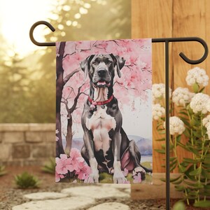 Great Dane Garden flag, Great Dane Spring Garden Flag, gift for Great Dane mom, gift for dog mom, Great Dane decor, housewarming gift