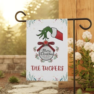 Personalized Christmas Garden flag, Winter flag, holiday flag, funny Christmas flag, garden flag, holiday decor, porch decor, garden flag
