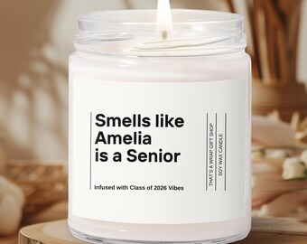 Senior Year Candle, Senior Year Graduation Gift, High School Grad Gift, College Graduation gift, Class of 2026 Gift