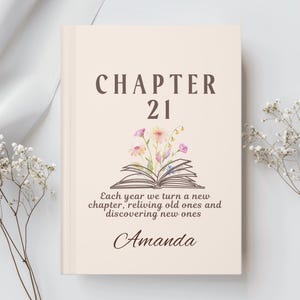 Personalized Gift for 21st Birthday, Chapter 21 journal for her, Birthday gift for her, Personalized Birthday Journal, 21st Birthday gift