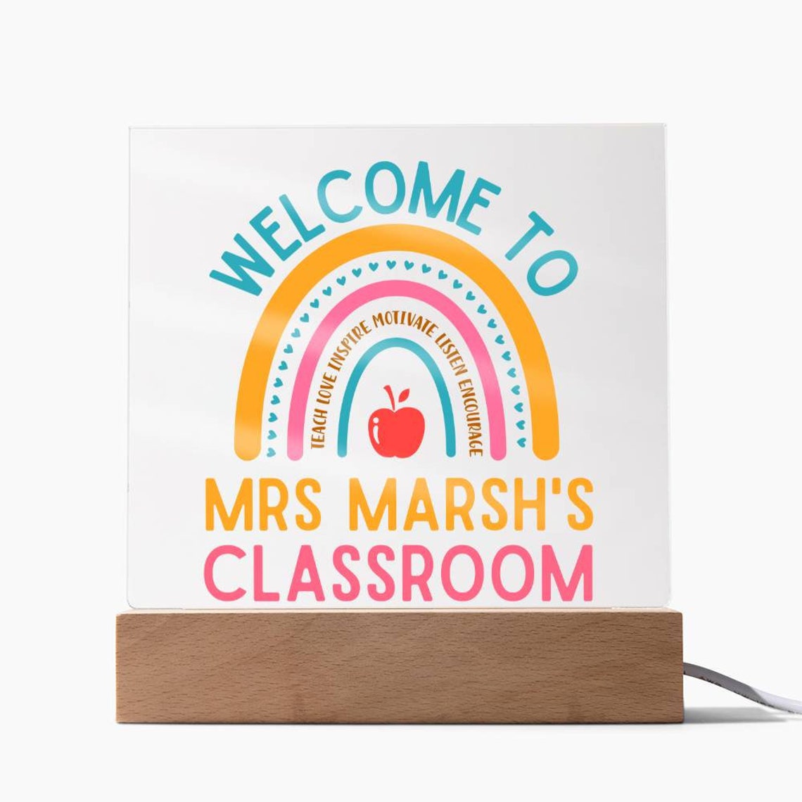 Personalized Teacher Desk Name Plate Prek Classroom Decor Etsy