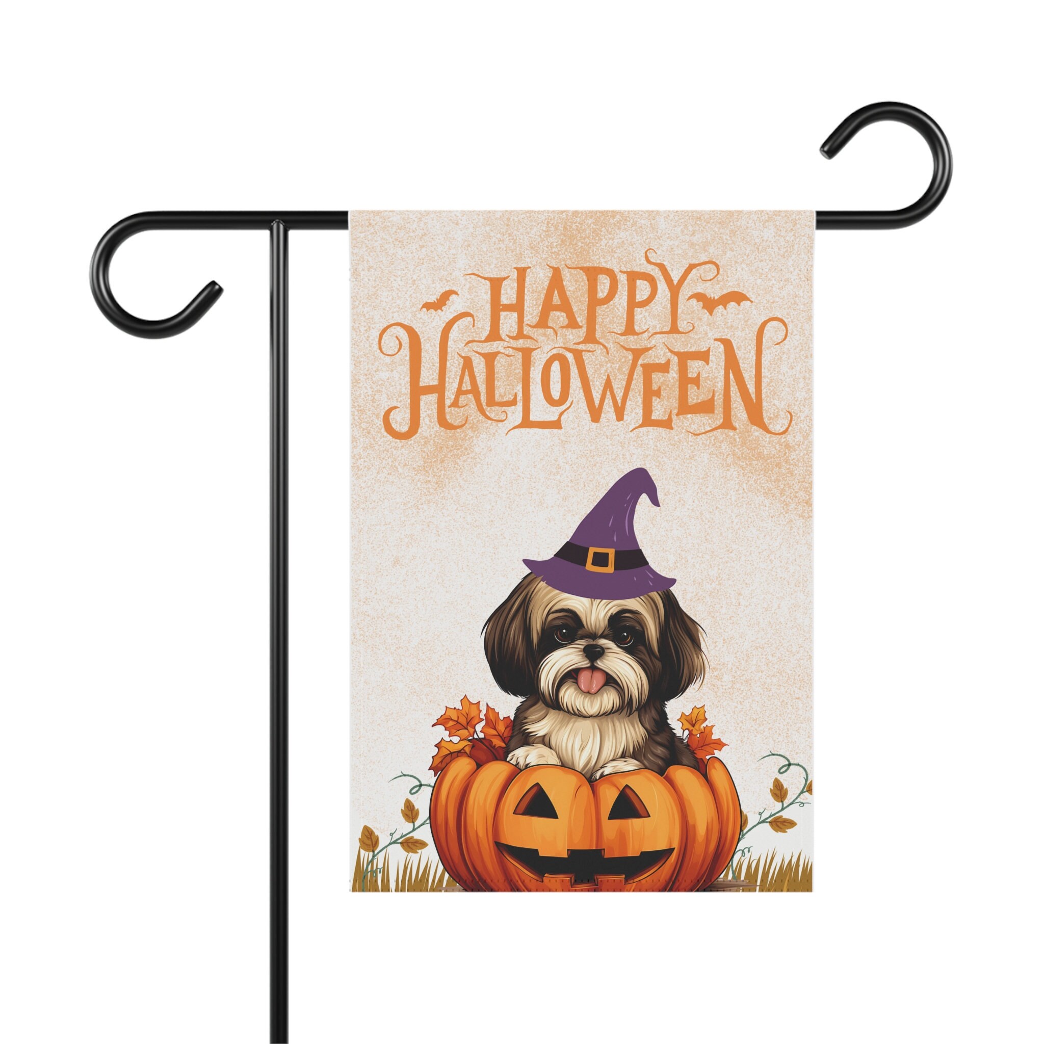 TopPacific Shih Tzu Gartenflagge – 30,5 X 45,7 Cm, Doppelseitig | Mit Roter Rose Für Frühling/Sommer