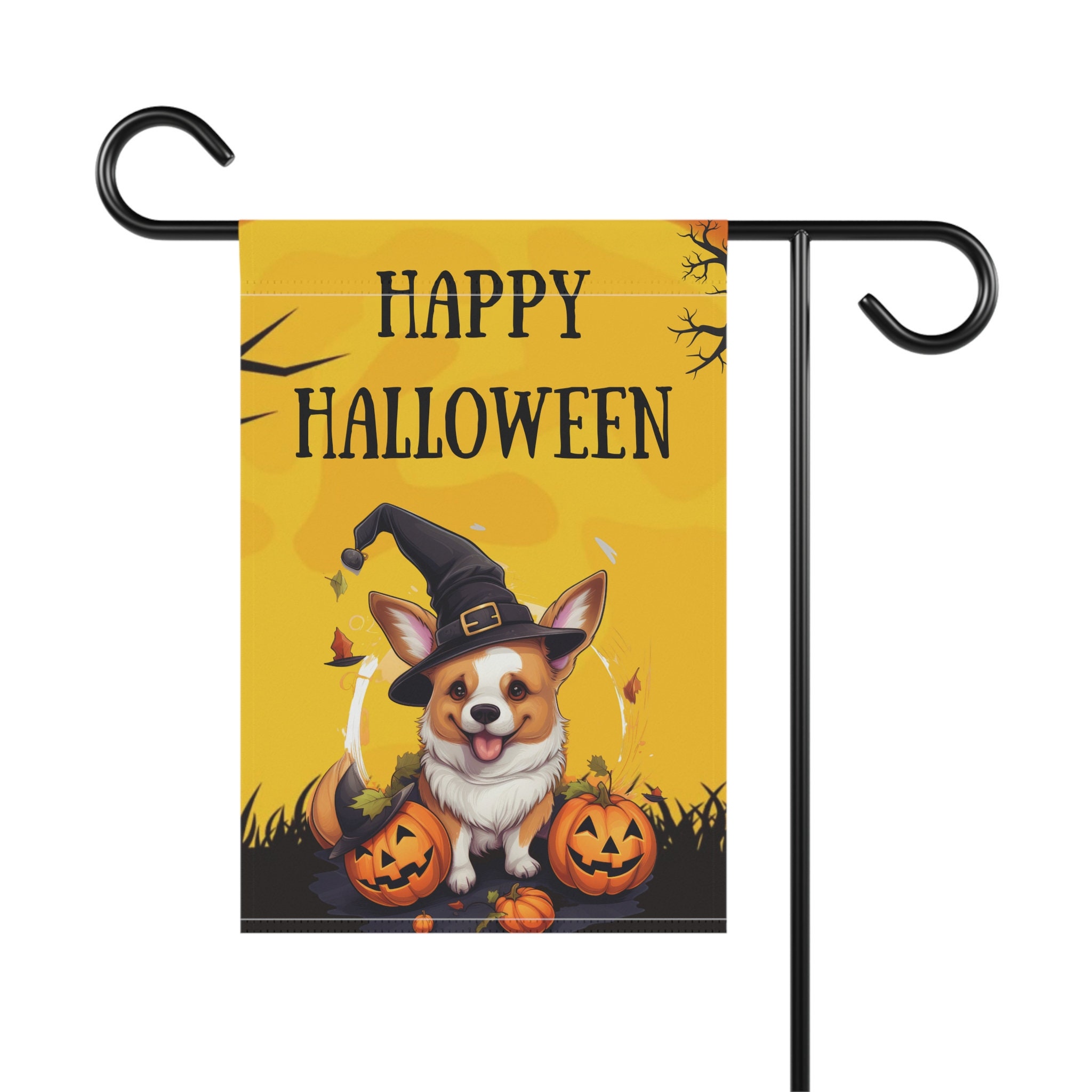 Discover Corgis fall Garden flag, Halloween Corgi flag