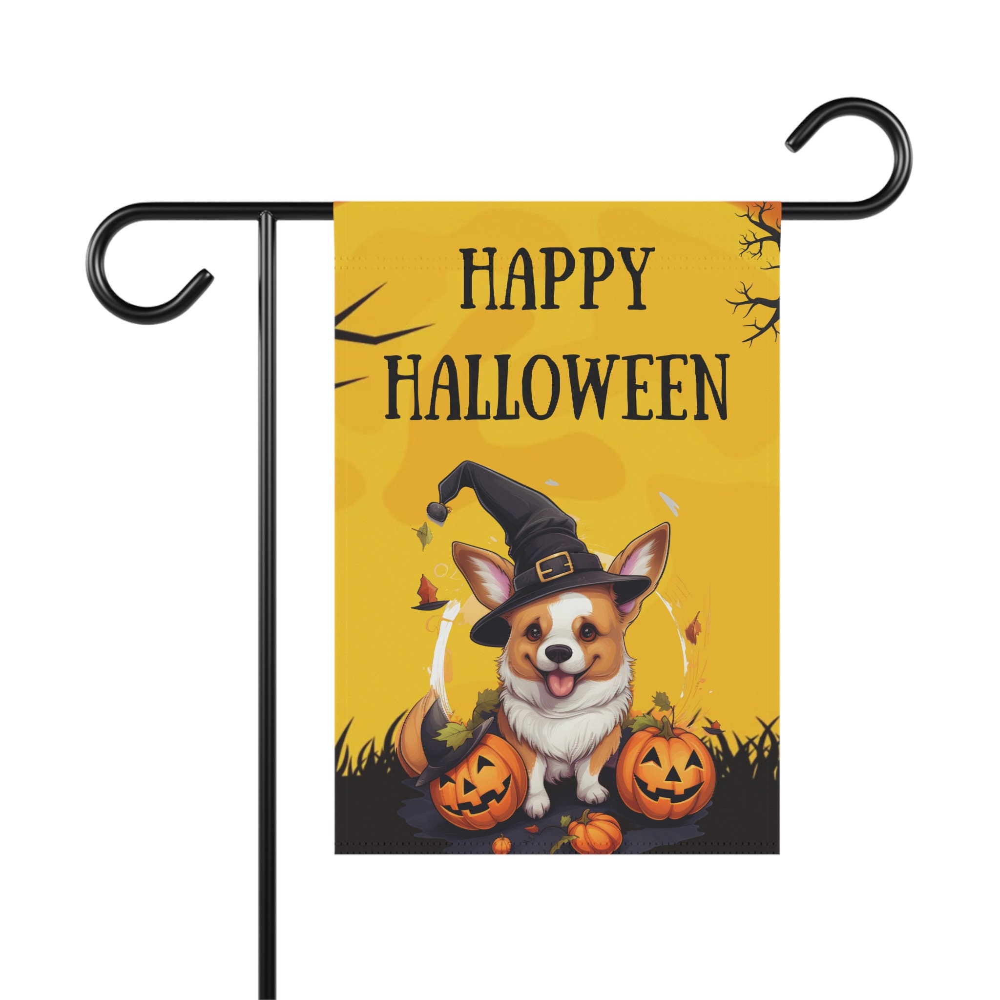 Discover Corgis fall Garden flag, Halloween Corgi flag