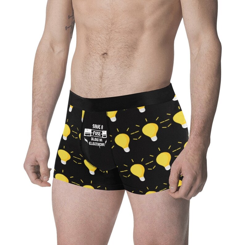 Electrician boxers, Gift for Electrician, Funny Electrician gift, gift for electrician husband, electrician gift, gift for him, Mens gift image 3