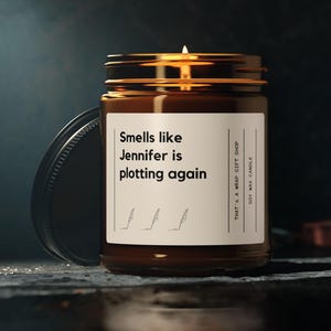 Personalized Writer Gift, Candle for Author, Author Gift, Funny Writer Gift, Aspiring writer gift, smells like she&#39;s plotting candle
