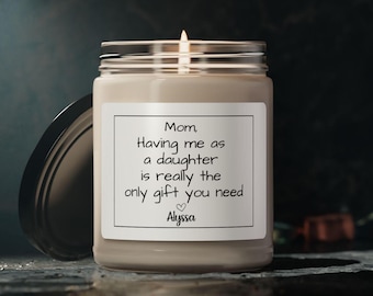 Personalisierte Mama Geschenk von Tochter, Kerze für Mama, Mama Geburtstagsgeschenk, Muttertagskerze, Weihnachtsgeschenke für Mama Lustige Kerze für Mama
