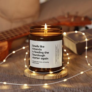 Funny Sourdough Gift, Sourdough Starter Candle, Baking Gift, Bread Baker Gift for Wife, Baking Sourdough Christmas Gift for Her image 3