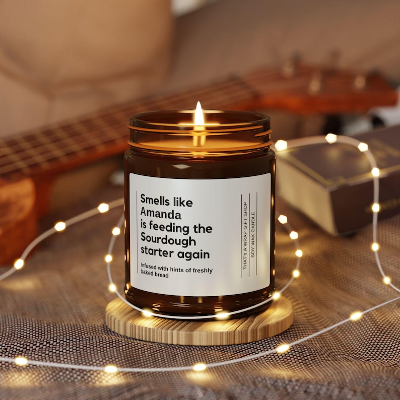 Funny Sourdough Gift, Sourdough Starter Candle, Baking Gift, Bread Baker Gift for Wife, Baking Sourdough Christmas Gift for Her image 3