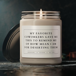 Going Away Gift Coworker, Goodbye Candle for coworker, Retirement candle, Job Promotion Gift, New Job gift, Leaving Gift