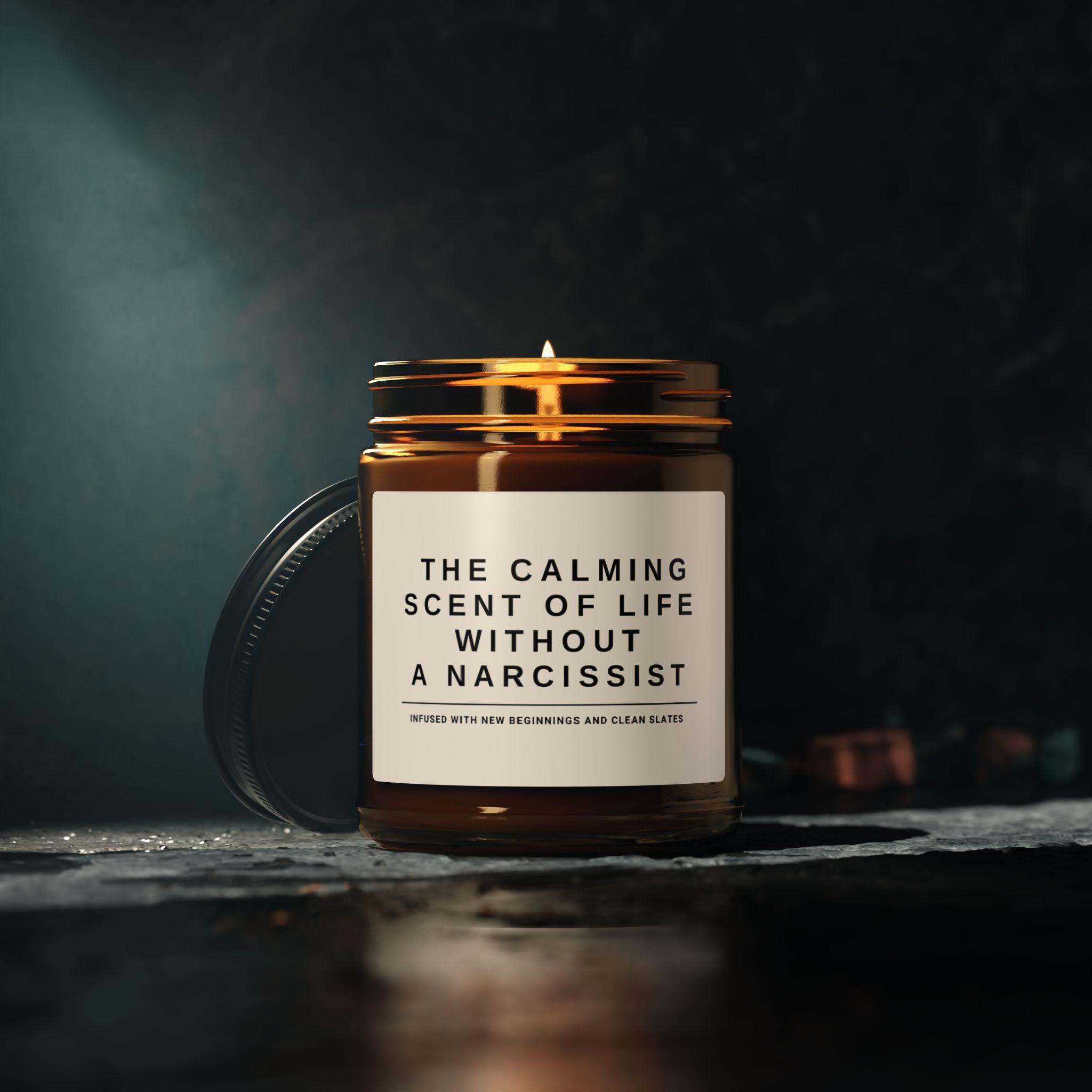 Breakup Gift, Divorce Candle, Life Without a Narcissist Divorce Gift, Cheer Up Gift, Funny Breakup gift, Divorce gift for her