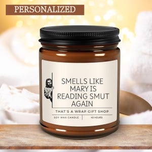 Smut Reader Gift, Funny Peeping Jesus Book Lover Candle, Probably Smut Lover Gift, Book Lover Gift, Smut Reader Candle