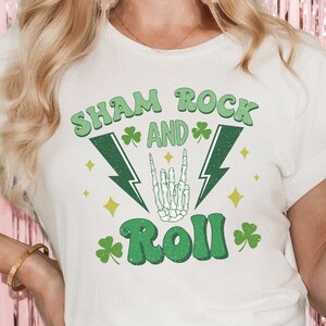 Sham Rock and Roll Shirt, St. Patrick&#39;s Day Shirt, St. Paddy&#39;s Day Shirt, Goth St. Patrick&#39;s Day, Goth St. Paddy&#39;s Day, Rock and Roll,