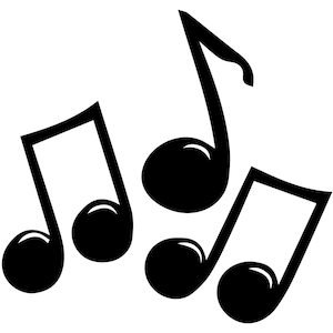 Note musicali, note musicali Download immediato, file SVG per adesivi Cricut, journaling digitale e stampe
