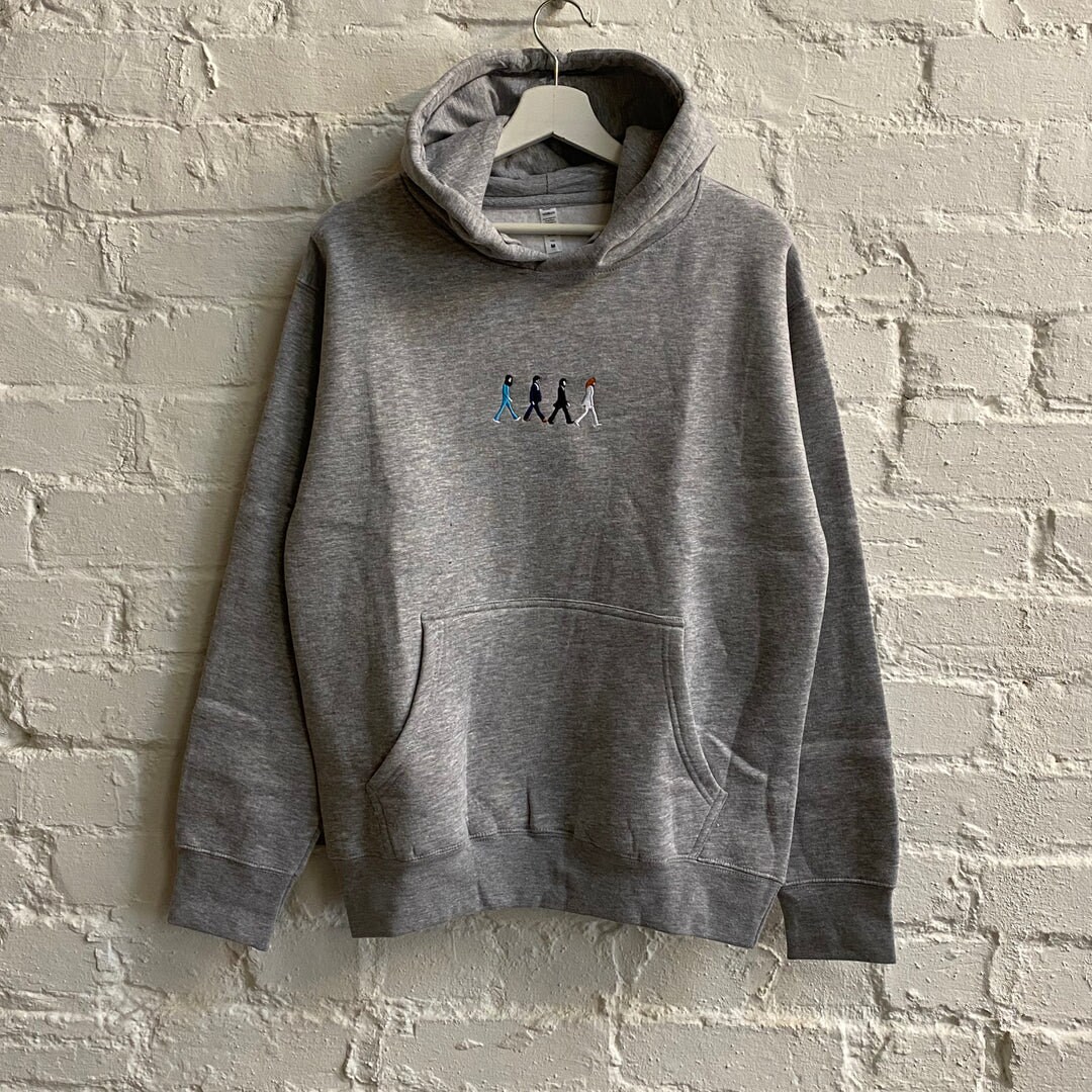 Abbey Road Embroidered Hoodie in Grey - Etsy