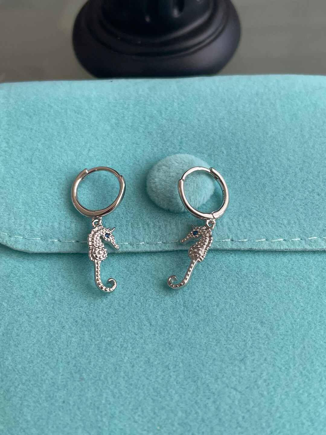 Collana con cavalluccio marino, con ciondolo a forma di cavalluccio marino, per donne e ragazze, Argento sterling, Opale Perla