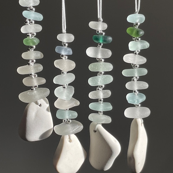 Sea Glass Sun Catcher | Genuine Seaham Sea Glass | Nature Gift | Sun catcher | Home Decor hanging | mini mobile, car hanger