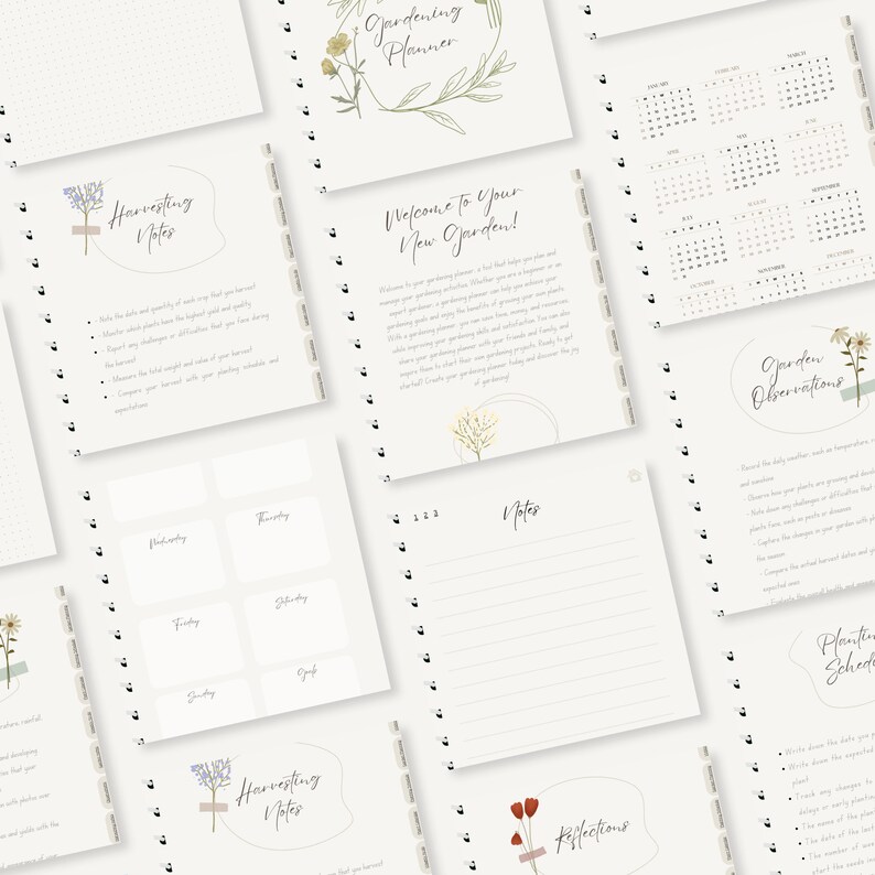 Digital Garden Planner Garden Journal Gardening Gift Organic digital-garden-planner-garden-journal-gardening-gift-organic