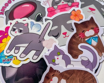 Chronically Online Silly Cat Stickers