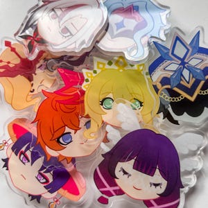 Fatui Harbinger Acrylic Pins and Diecut Stickers