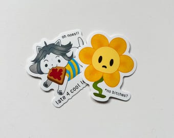 Undertale Stickers - Temmie & Flowey