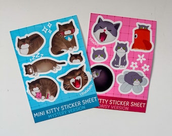 Mini Cat Sticker Sheets (4x6")