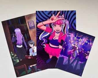 Danganronpa Prints - Ibuki Mioda, Kyoko Kirigiri, Mukuro Ikusaba