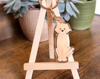 Labrador Acrylic Keychain | Cute Dog Breed Keyring | Dog Lover Gift
