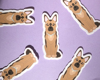 German Shepherd GSD Die Cut Sticker | Cute Dog Breed Die Cut Sticker | Dog Lover Gift