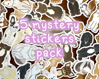 Mystery Sticker Pack | Cute Dog & Cat Die Cut Stickers | Pet Lover Gift l Kids Sticker Packs