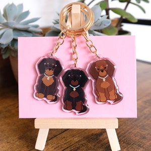 Dachshund Acrylic Keychain | Cute Dog Breed Keyring | Dog Lover Gift