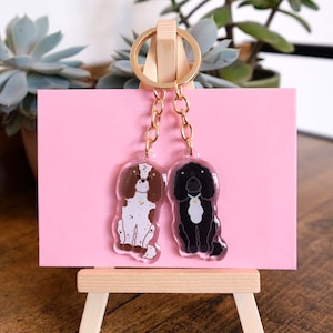 Cocker Spaniel Acrylic Keychain | Cute Dog Breed Keyring | Dog Lover Gift