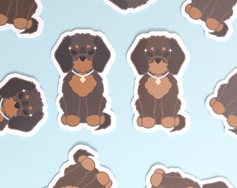 Wire-haired Dachshund Die Cut Sticker | Cute Dog Breed Die Cut Sticker | Dog Lover Gift
