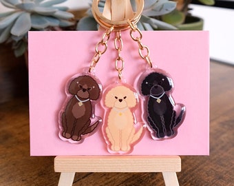 Cockapoo Acrylic Keychain | Cute Dog Breed Keyring | Dog Lover Gift