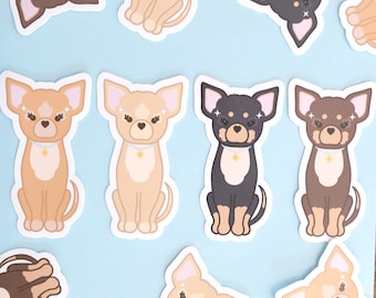 Short Haired Chihuahua Die Cut Sticker | Cute Dog Breed Die Cut Sticker | Dog Lover Gift