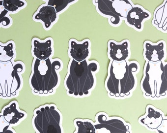 Black Cat Die Cut Sticker | Cute Cat Breed Die Cut Sticker | Cat Lover Gift