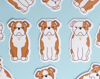 English Bulldog Die Cut Sticker | Cute Dog Breed Die Cut Sticker | Dog Lover Gift