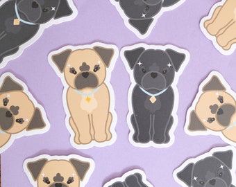 Pug Die Cut Sticker | Cute Dog Breed Die Cut Sticker | Pug Dog Lover Gift